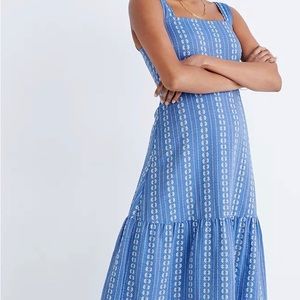 Madewell Blue Floral Maxi Dress